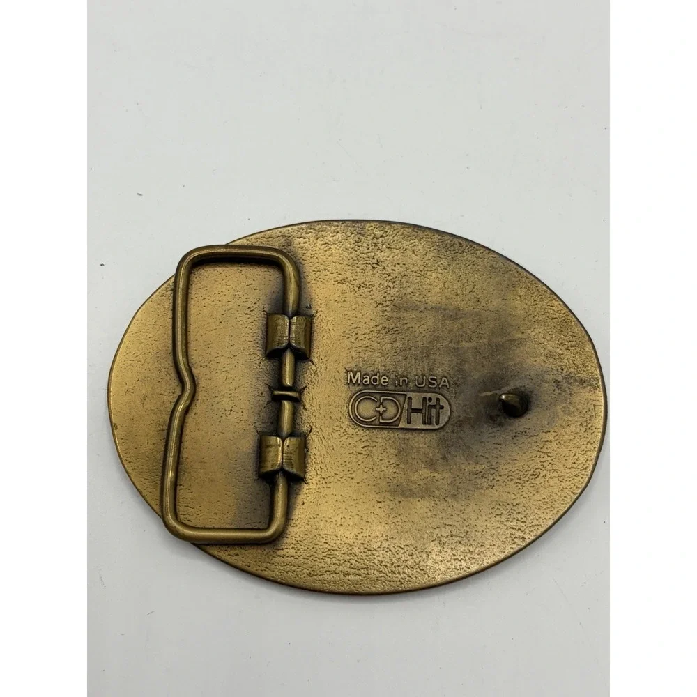 Vintage Turbine Specialties Inc Brass Belt Buckle Salina Kansas Harvey Louisiana